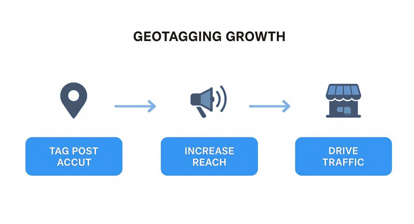 Infographic about add a location on instagram