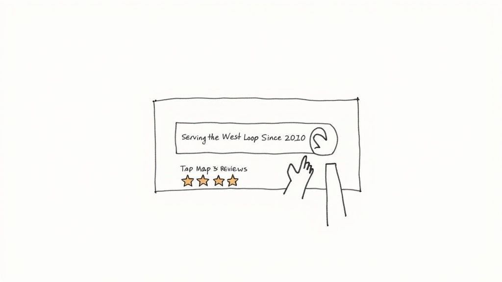 A person typing on a laptop, representing the creation of compelling local ad copy.