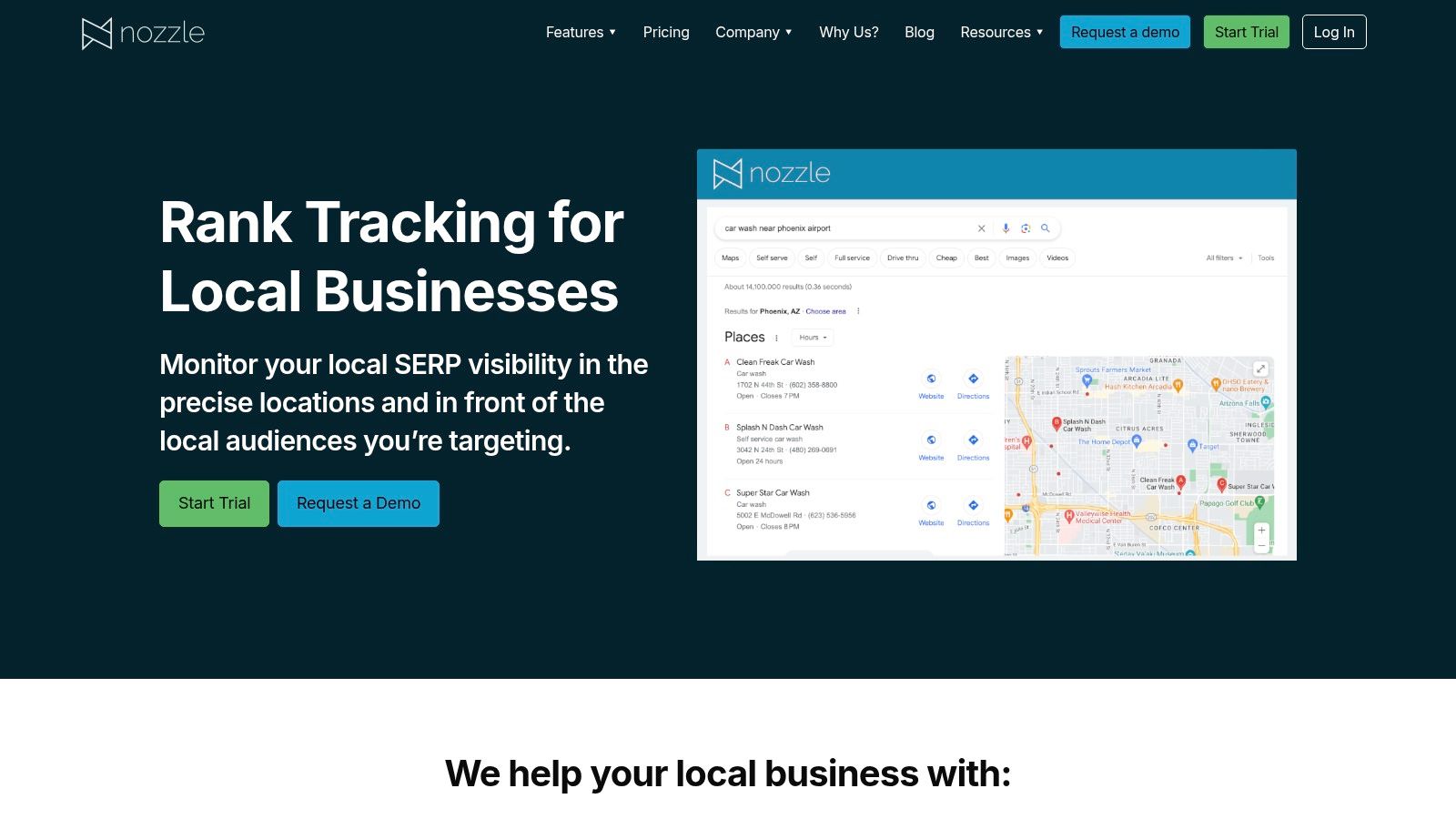 Nozzle's SERP data and analytics dashboard.