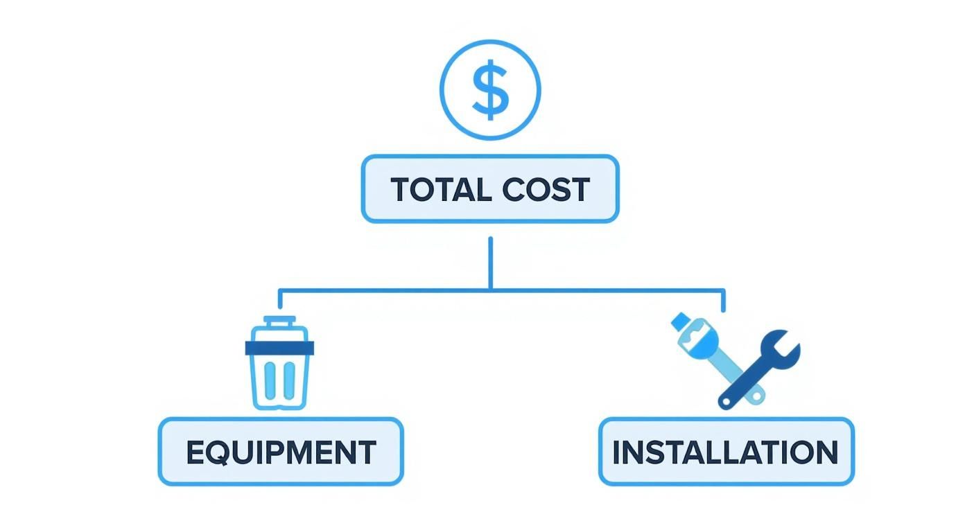 Infographic about reverse osmosis system installation cost