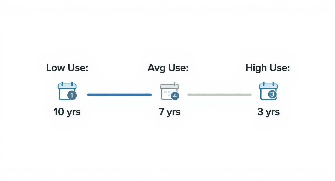 Infographic about when to replace garage door springs