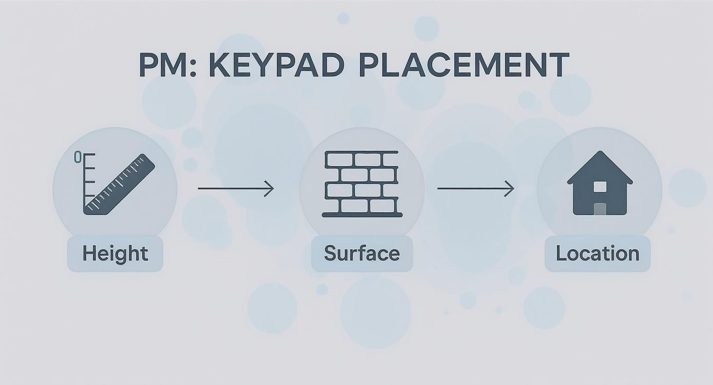 Infographic about how to install a garage door keypad
