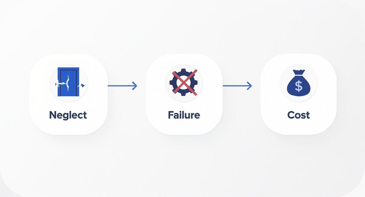 Infographic about garage door maintenance