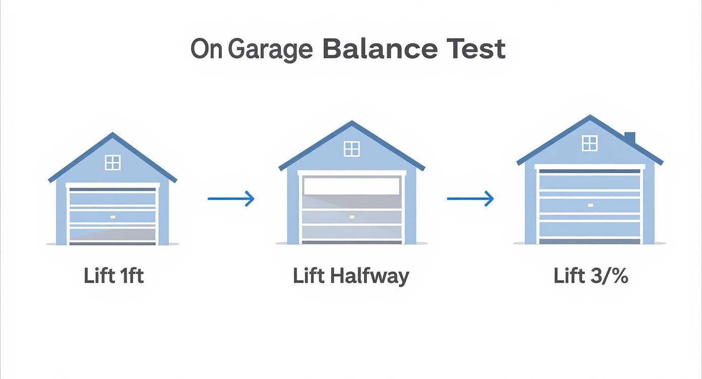 Infographic about how to balance garage door