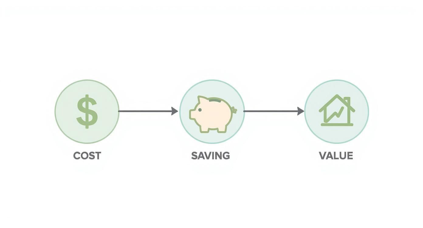 Infographic about energy efficient garage doors