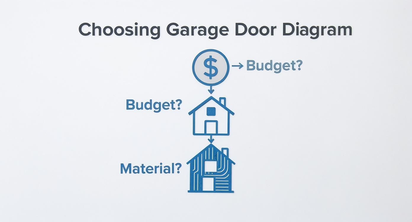 Infographic about how to choose a garage door