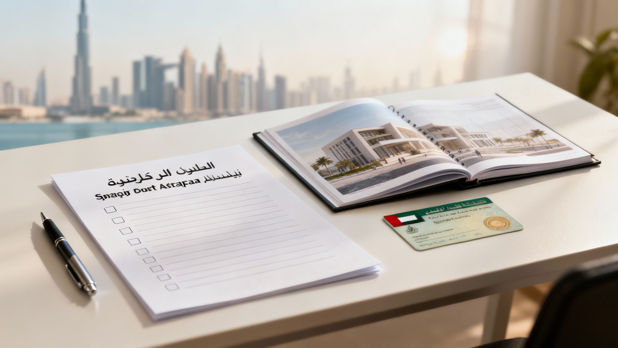 A person pointing at a checklist, symbolizing the selection process for an engineering consultancy.