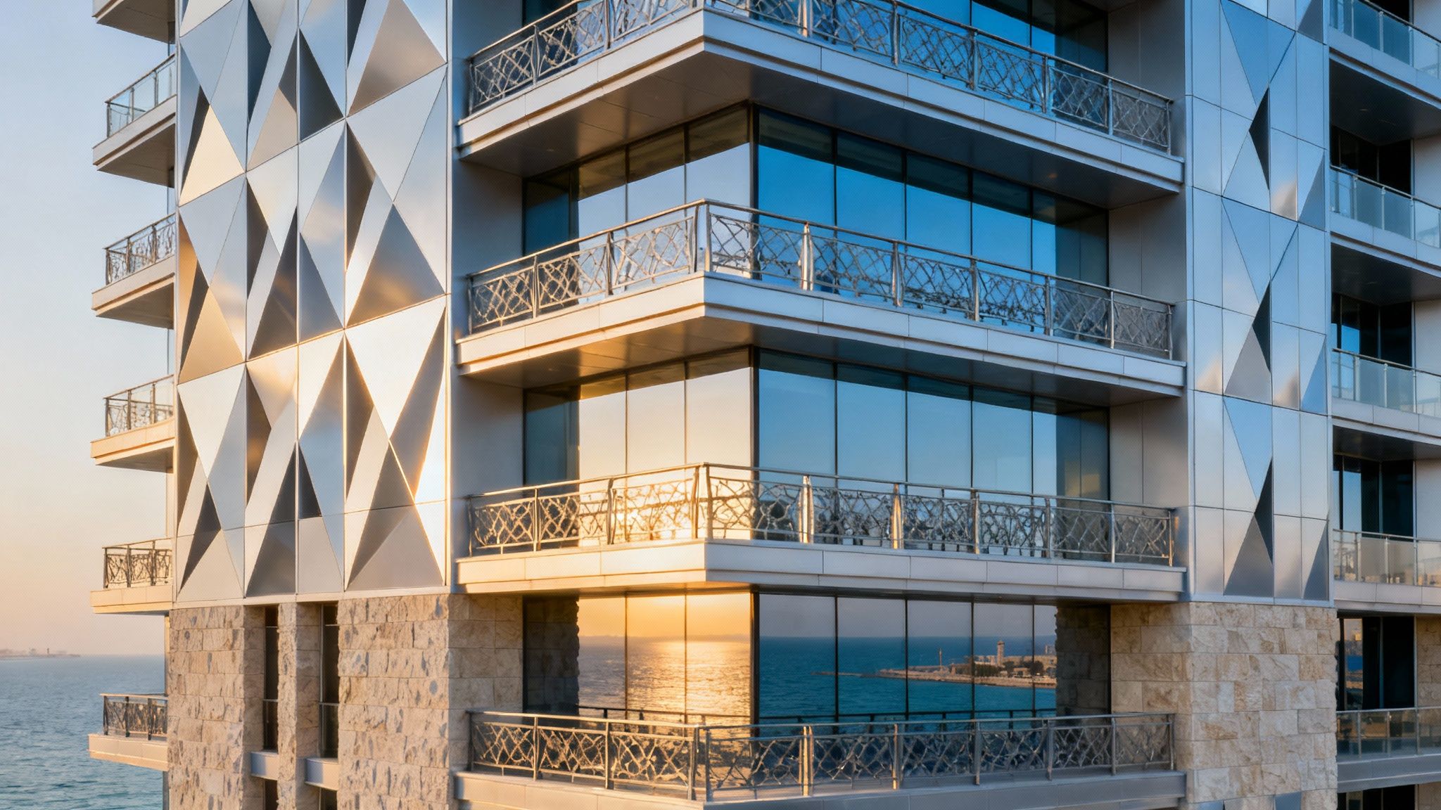View of Hydra Tower Abu Dhabi's architectural design