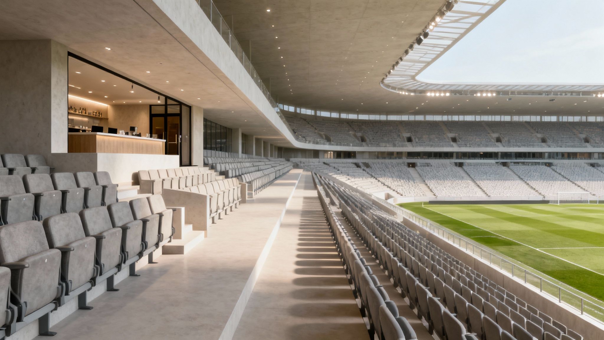 Football stadium from an aerial view