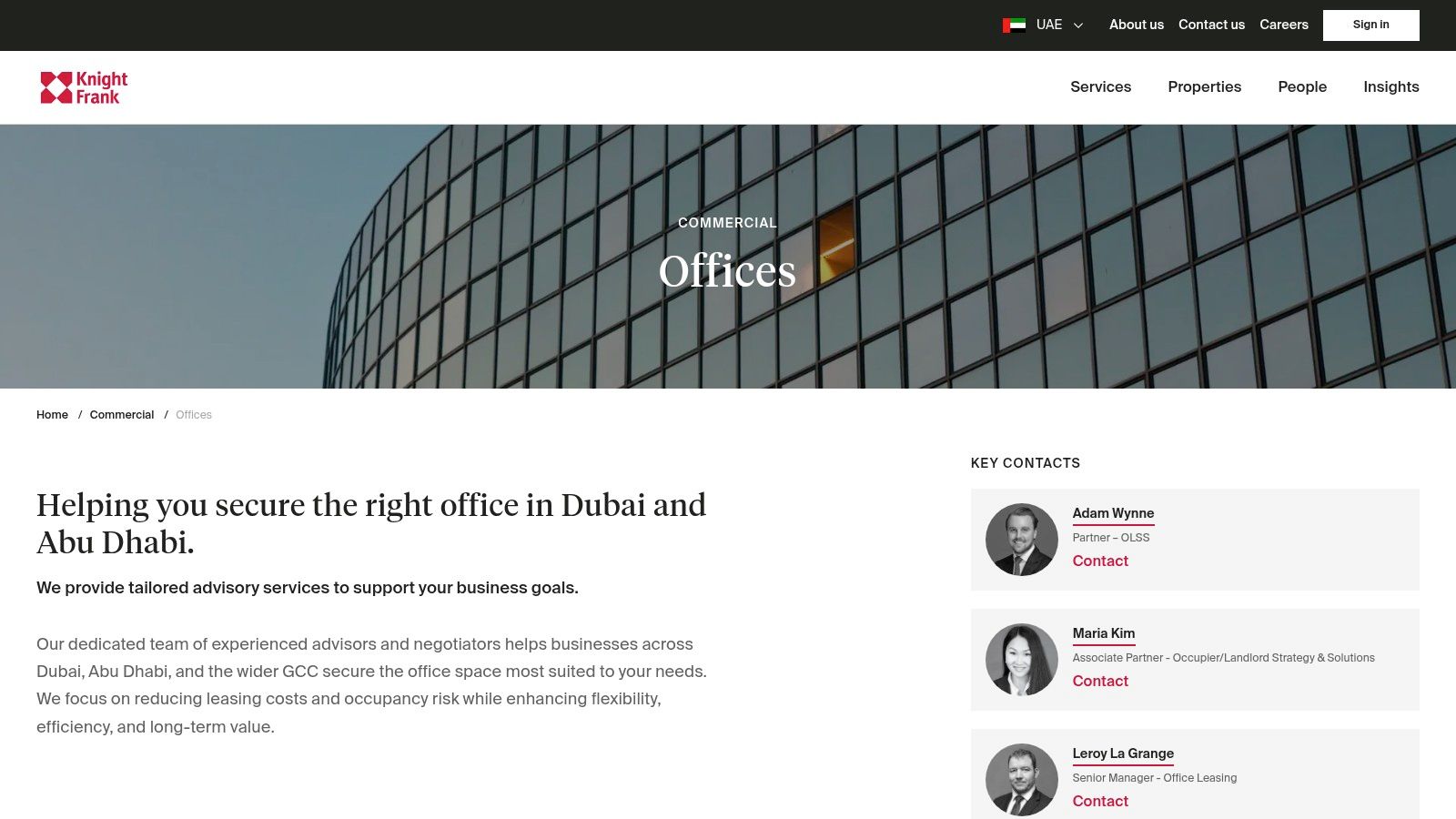 Knight Frank UAE – Office Leasing