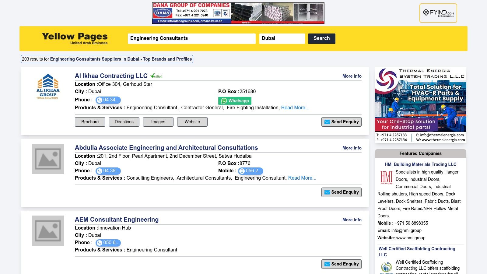 YellowPages-UAE – Engineering Consultants in Dubai