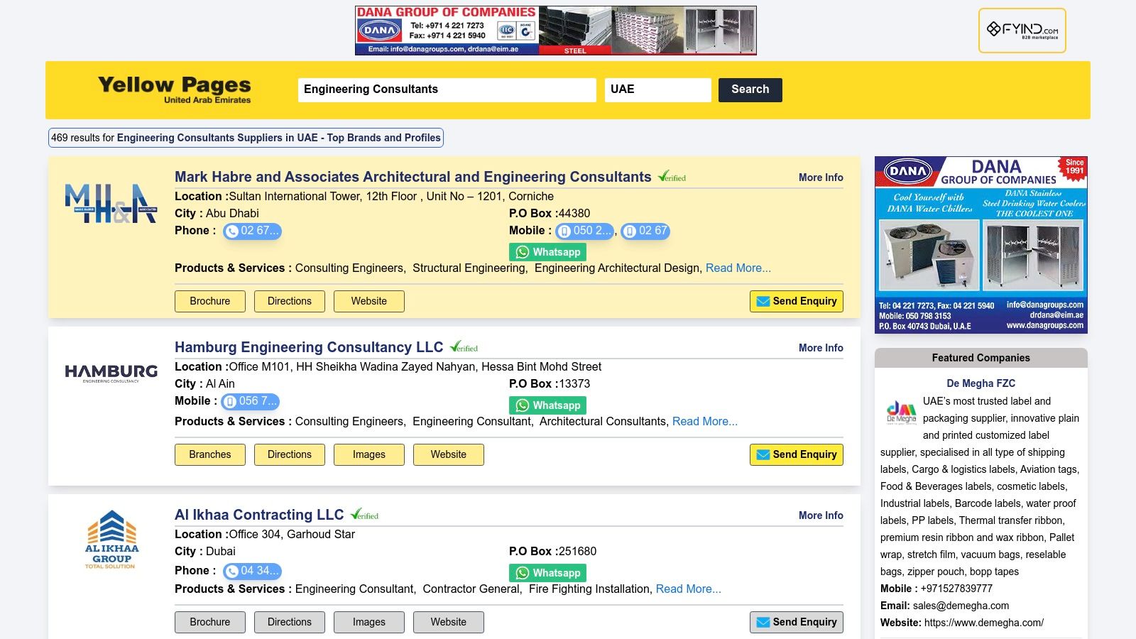 YellowPages-UAE – Engineering Consultants (Dubai/UAE)