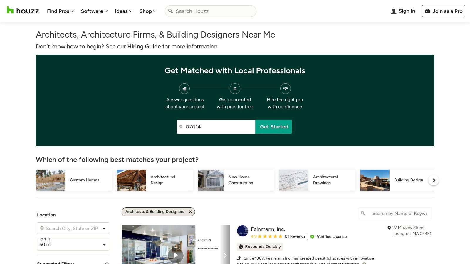 Houzz – UAE Architects Directory (Residential and Small Commercial)