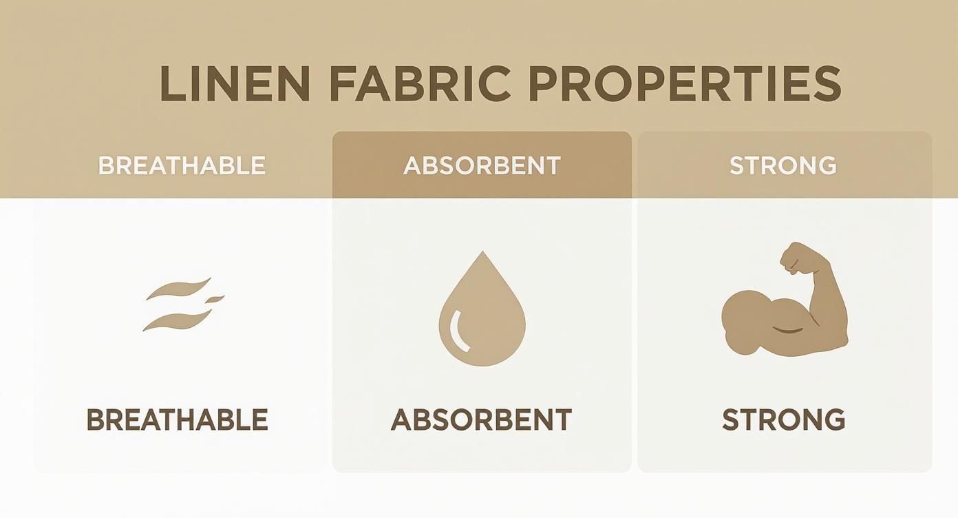 Infographic about linen bed linen