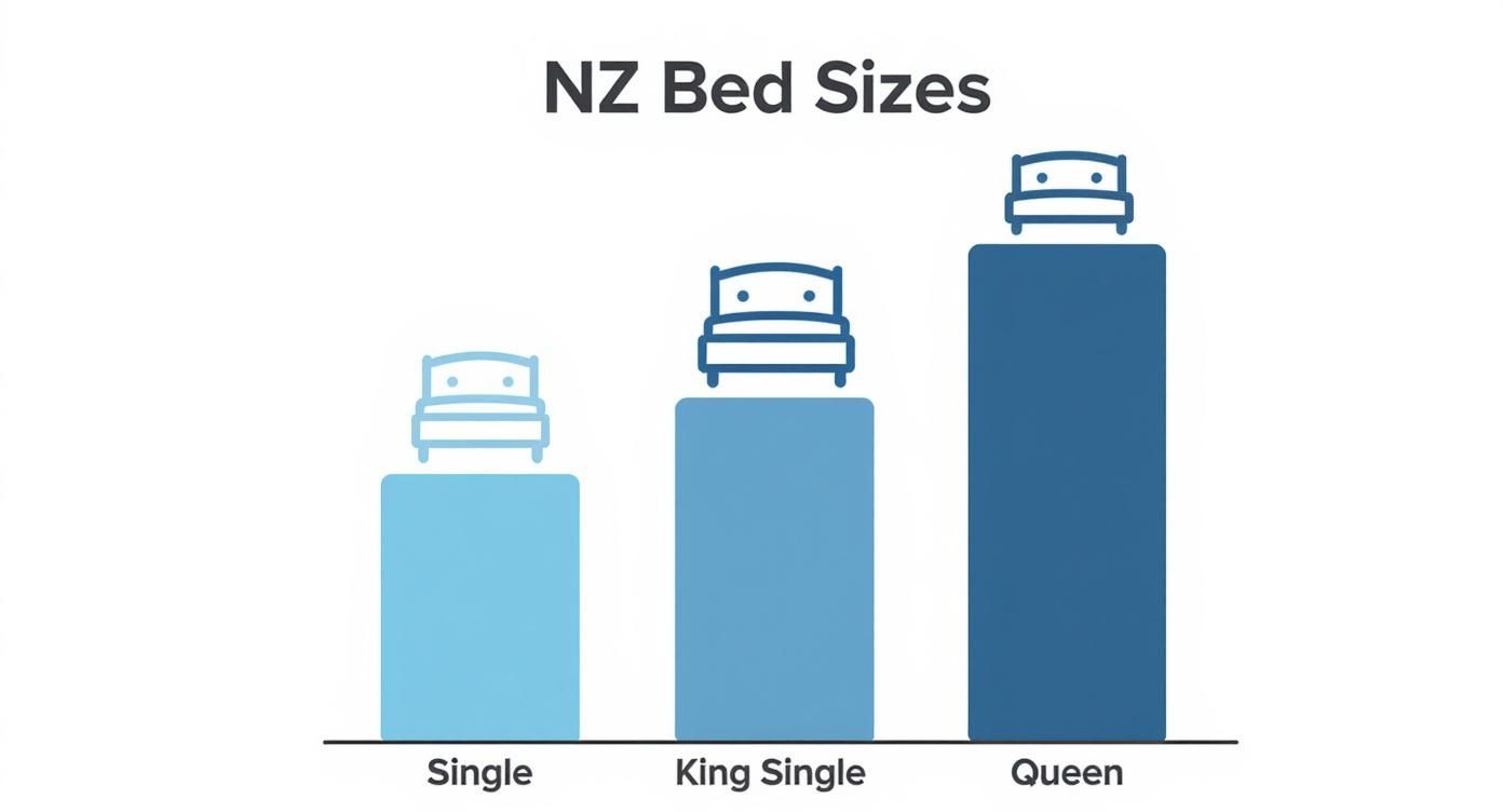Infographic about bed sheet sizes