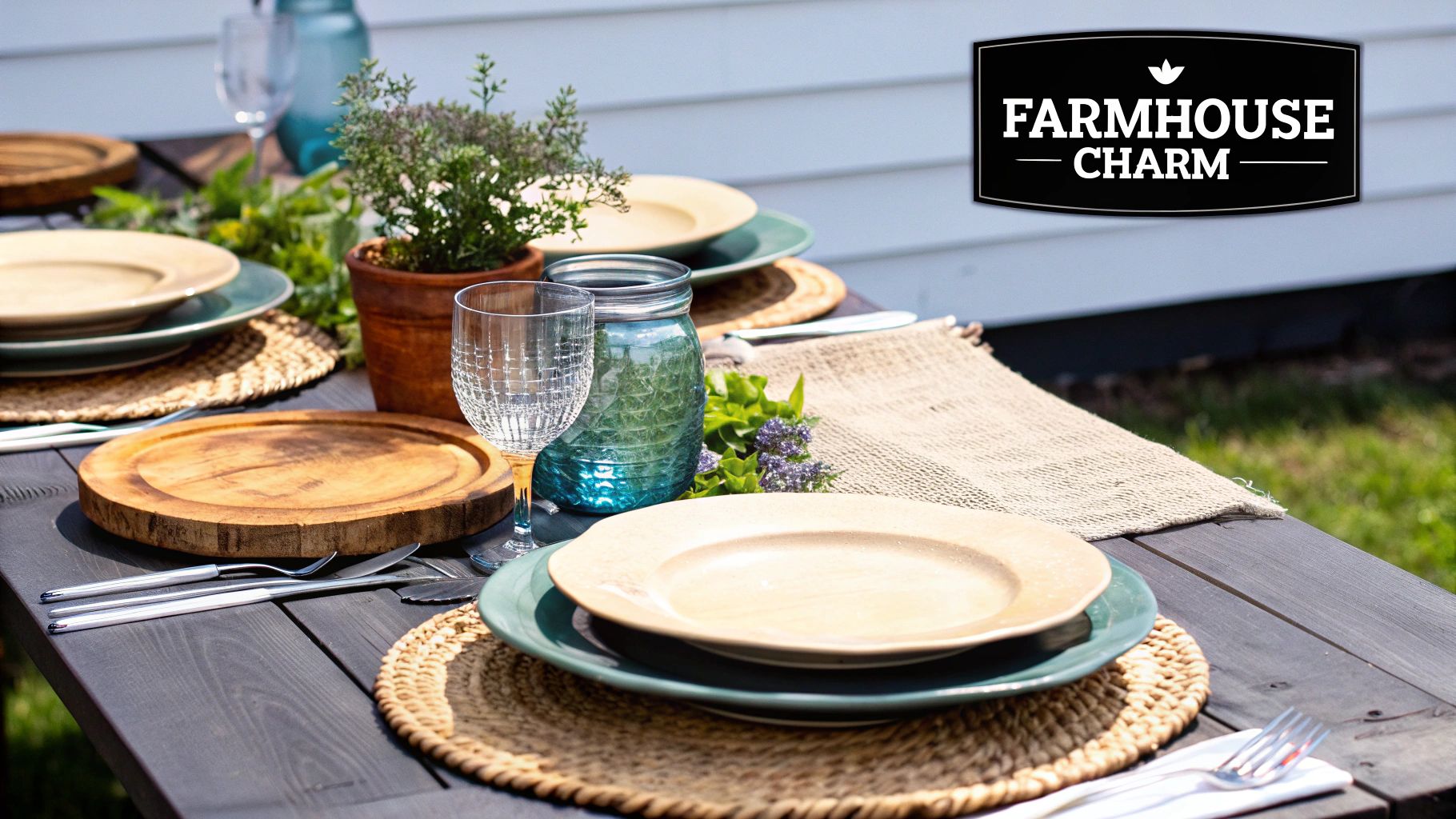 Rustic Farmhouse Table Setting