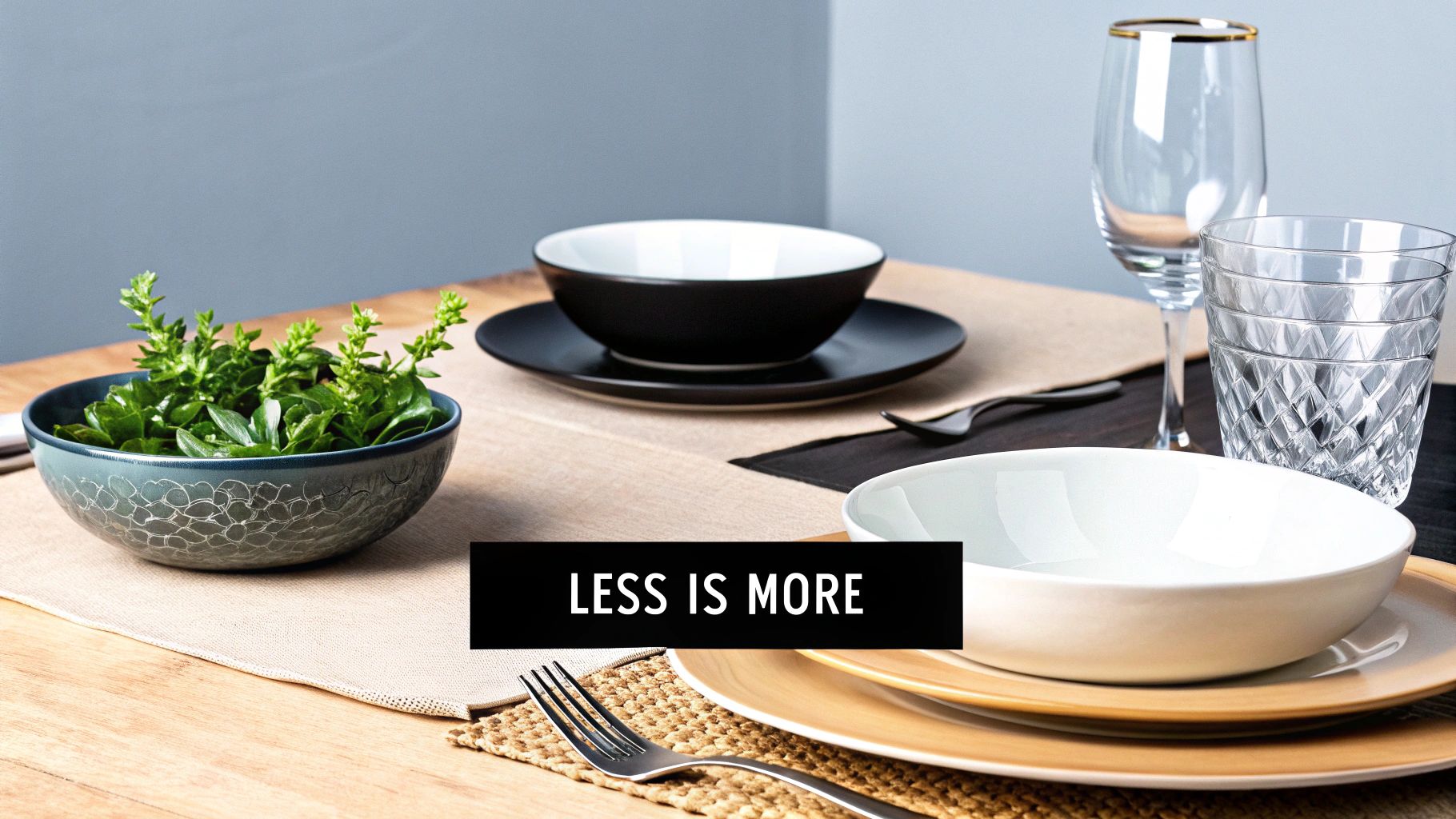 Modern Minimalist Table Setting