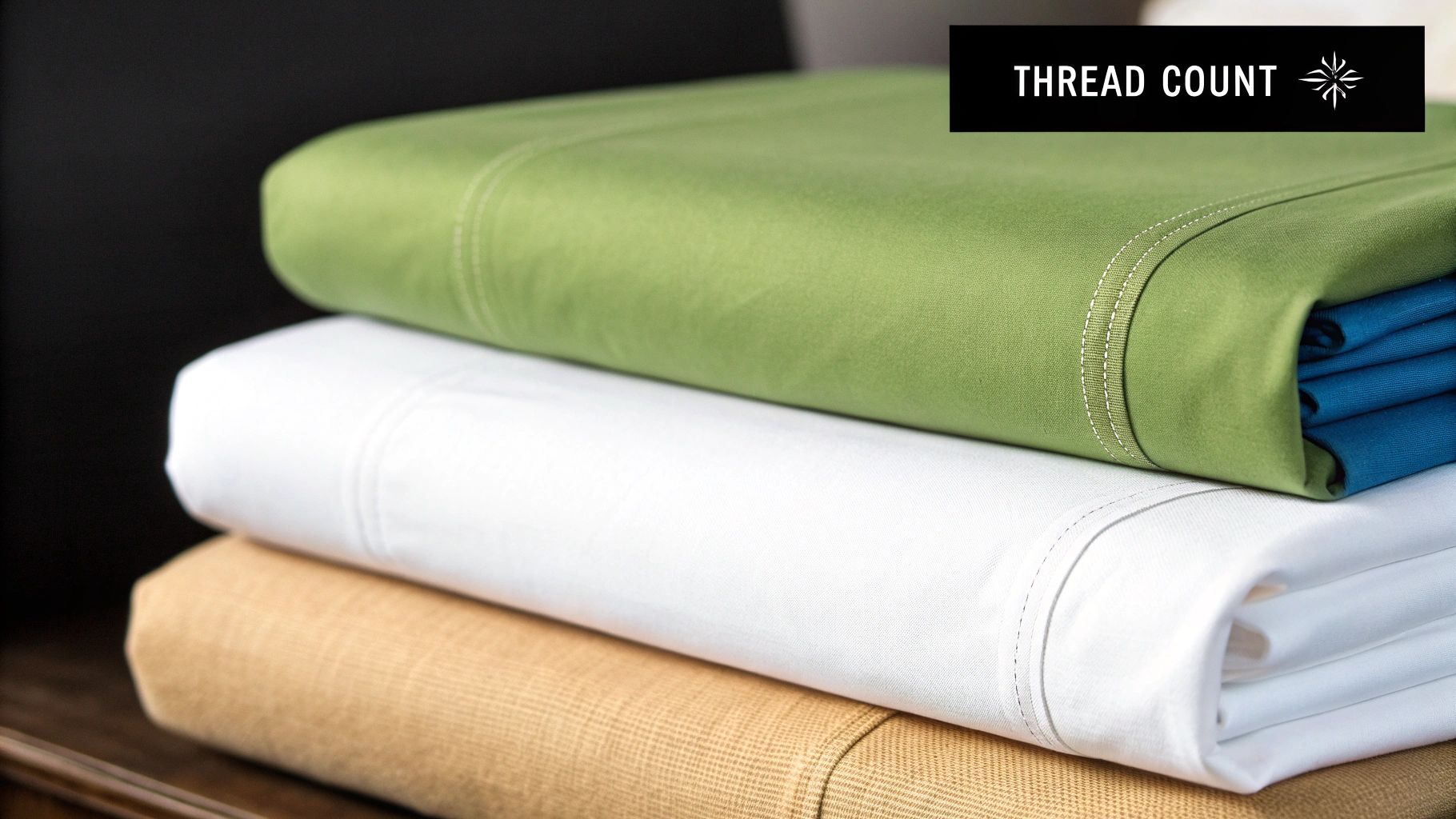 A beautifully made bed with high-quality sheets, showcasing texture and comfort.