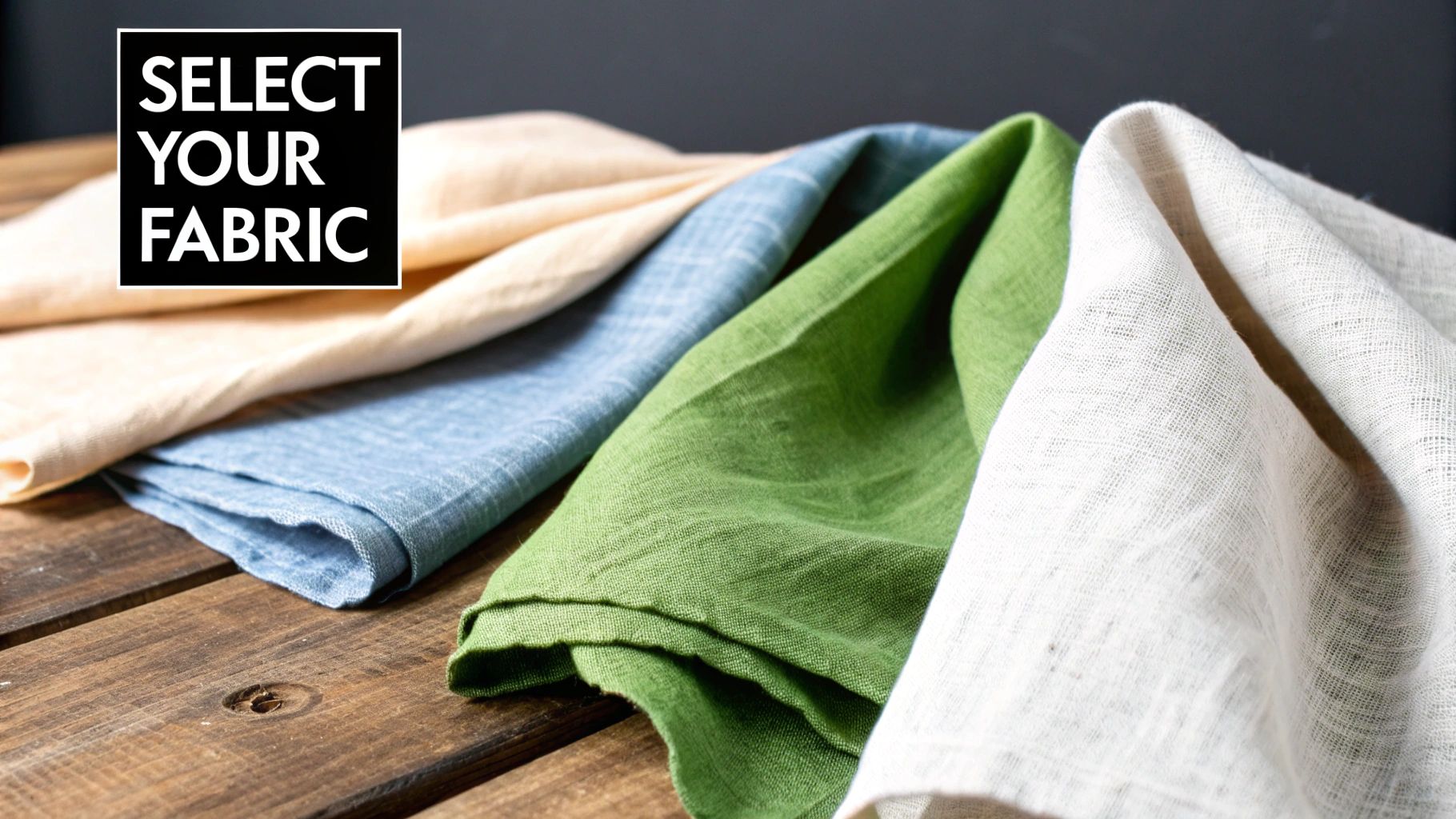 Close-up of the natural texture of a linen curtain fabric.