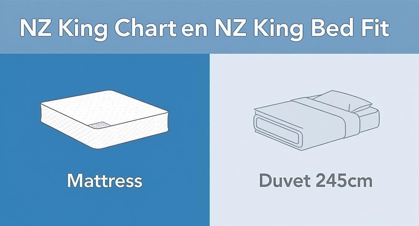 Infographic about king duvet size nz