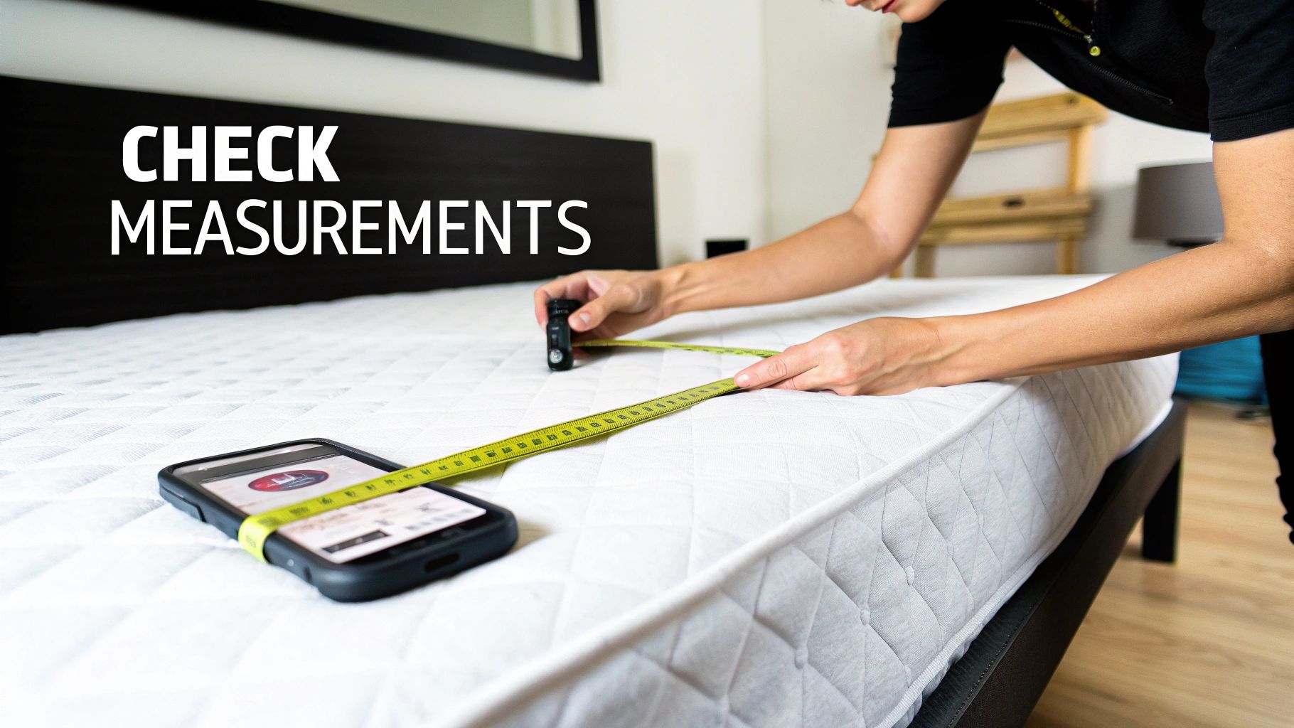 Measuring a bed for a new duvet