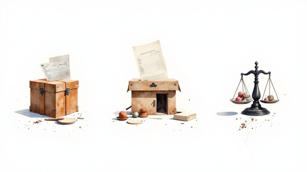 Entrepreneur examinant des factures impayées sur son ordinateur portable dans un bureau lumineux