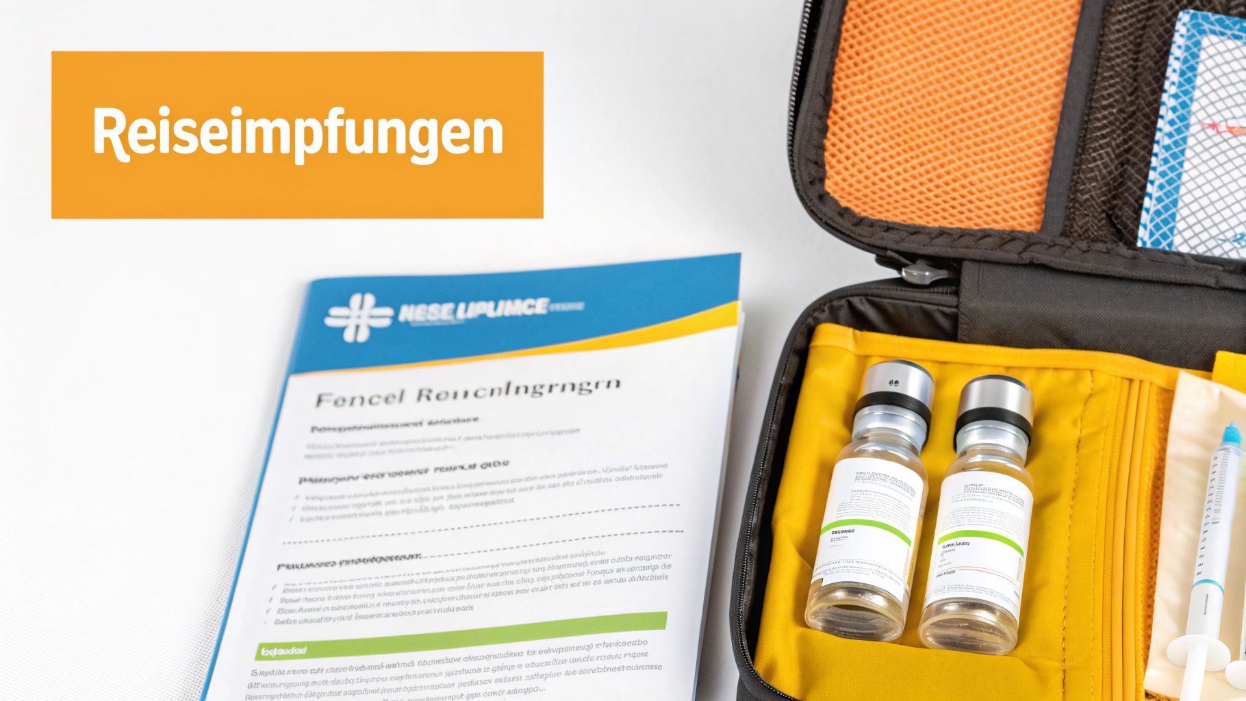 Eine Person packt einen Rucksack für eine Reise.