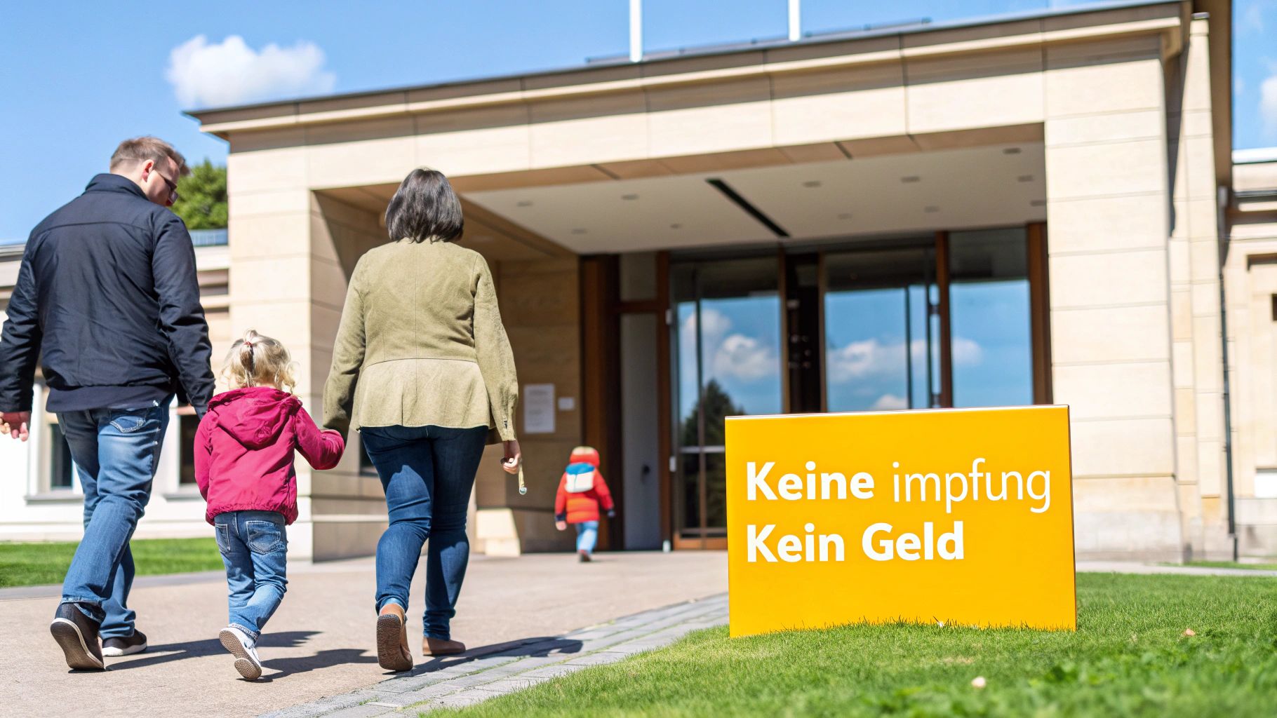 Eine Krankenschwester bereitet eine Impfung für ein Kind vor.