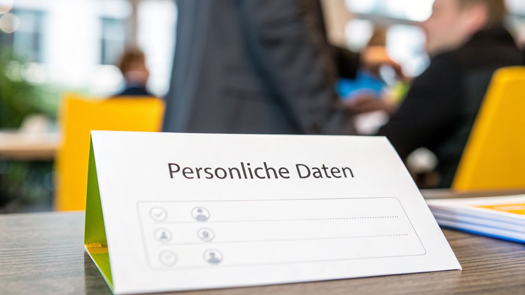 Eine Person markiert relevante Schlüsselwörter in einer Stellenanzeige auf einem Tablet.