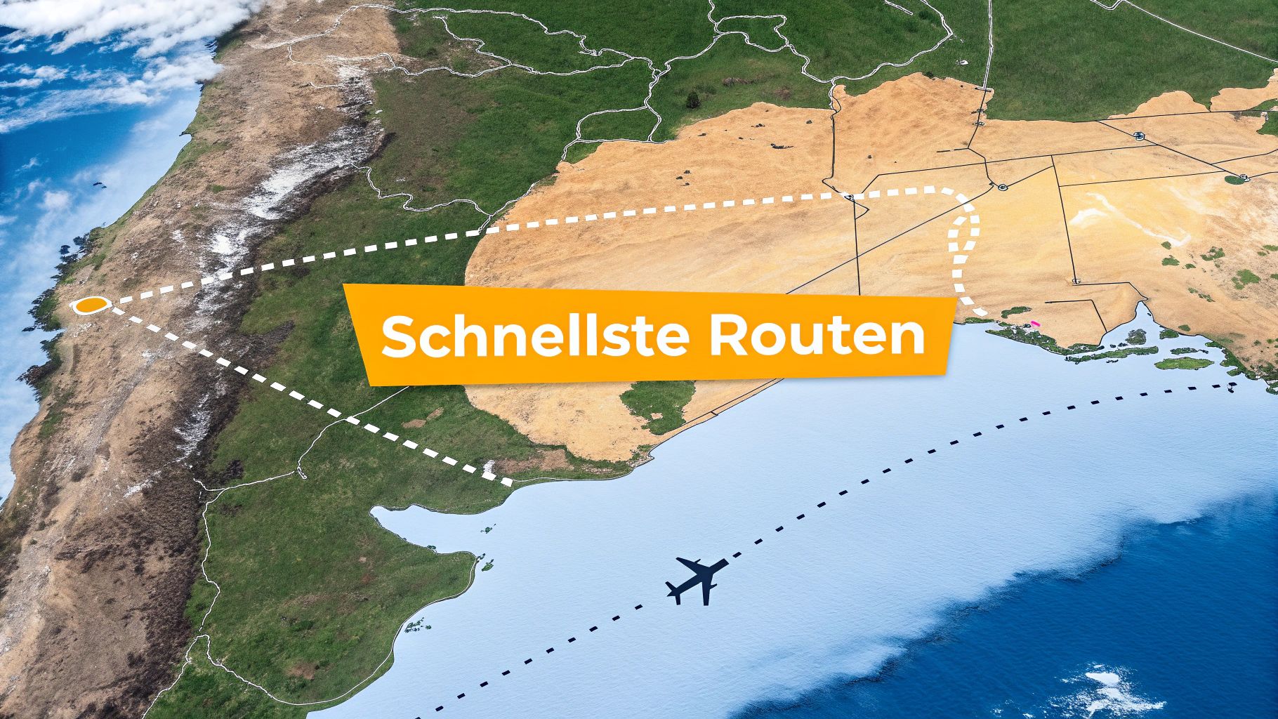 Ein Flugzeug fliegt über eine spektakuläre Küstenlandschaft in Australien.