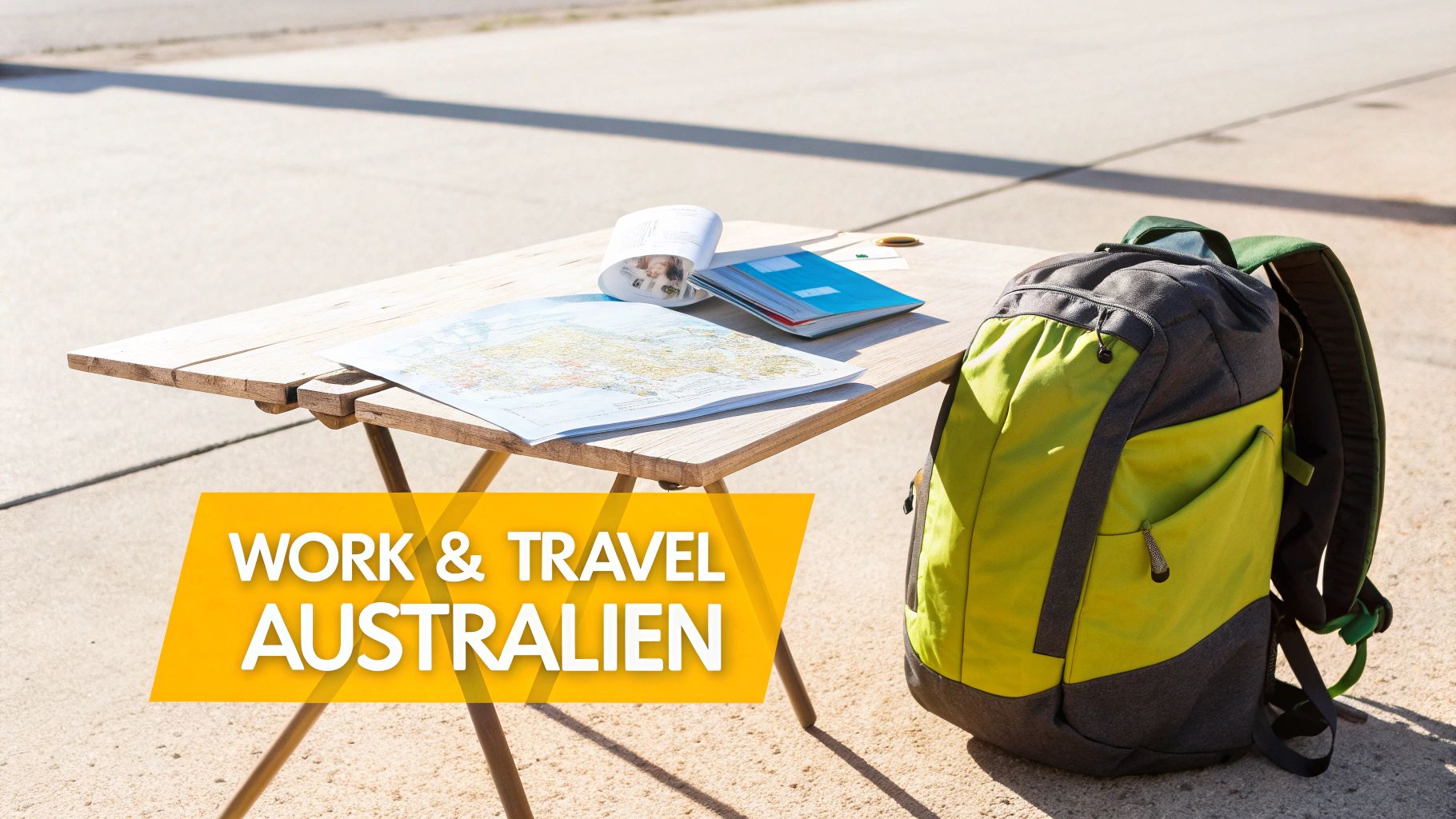 Ein Flugzeug fliegt über der beeindruckenden Skyline von Sydney mit der Oper und der Harbour Bridge.