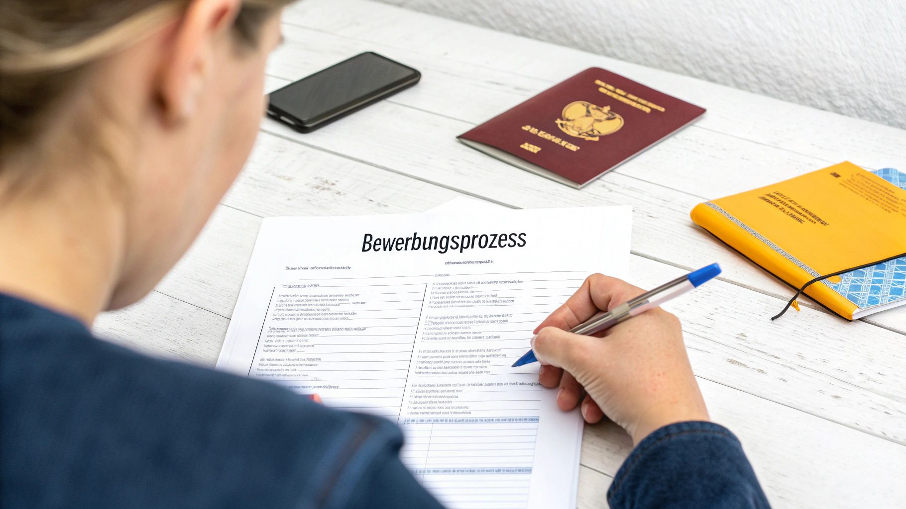 Eine Person plant ihr Budget für das Work & Travel Abenteuer