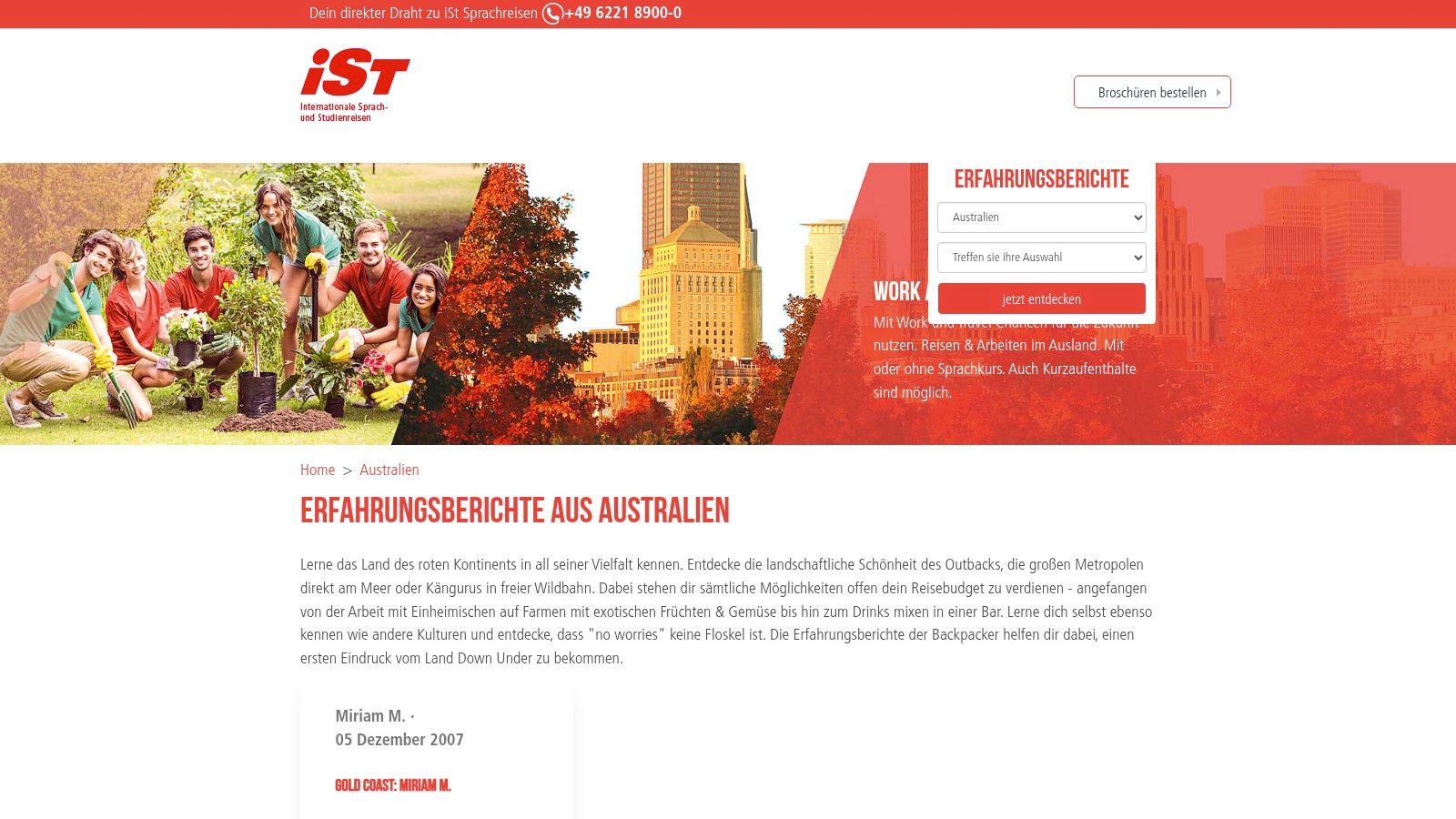 iSt Sprachreisen – Work-and-Travel-Erfahrungsberichte (work-and-travel-erfahrungsberichte.de)