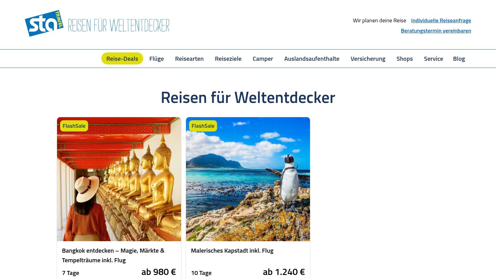 STA Travel – Work & Travel Australien Starterpaket
