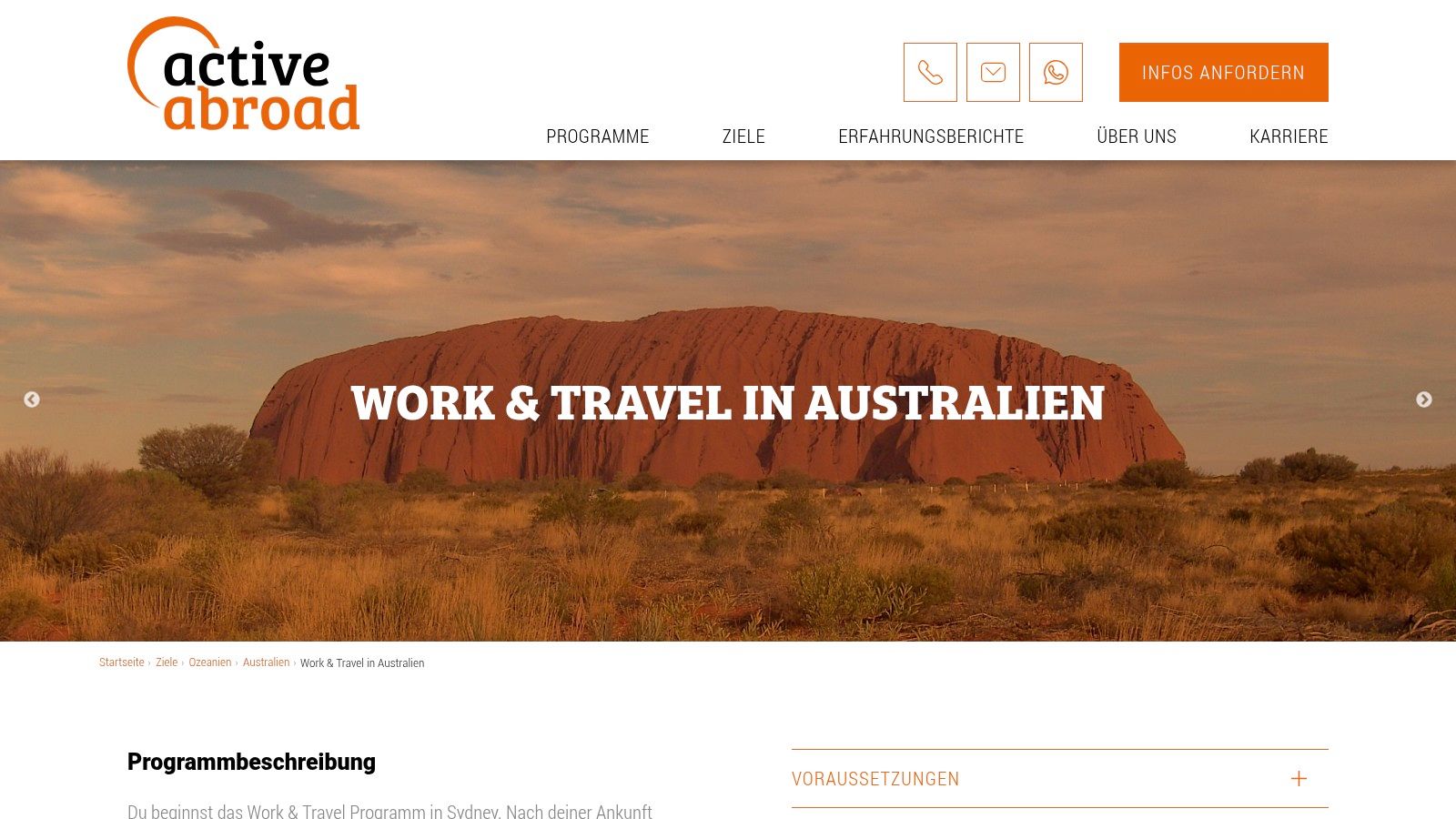 Active Abroad – Work and Travel Australien