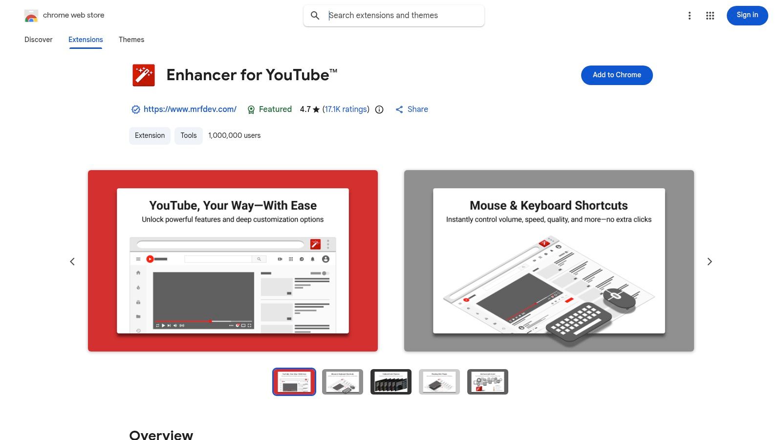 Enhancer for YouTube (by Maxime RF)