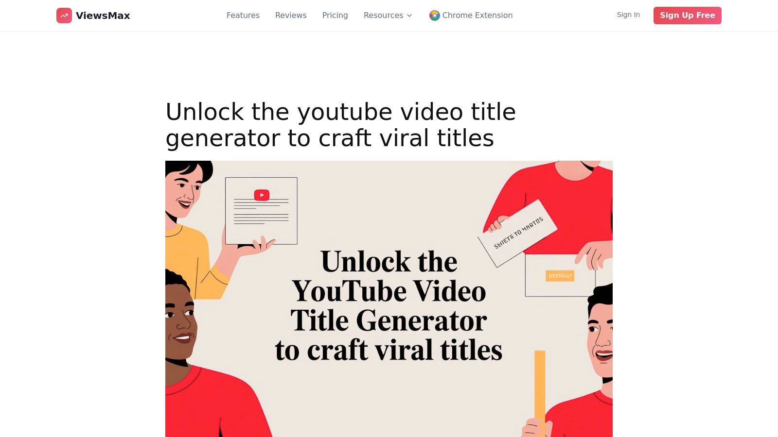 ViewsMax YouTube Video Title Generator