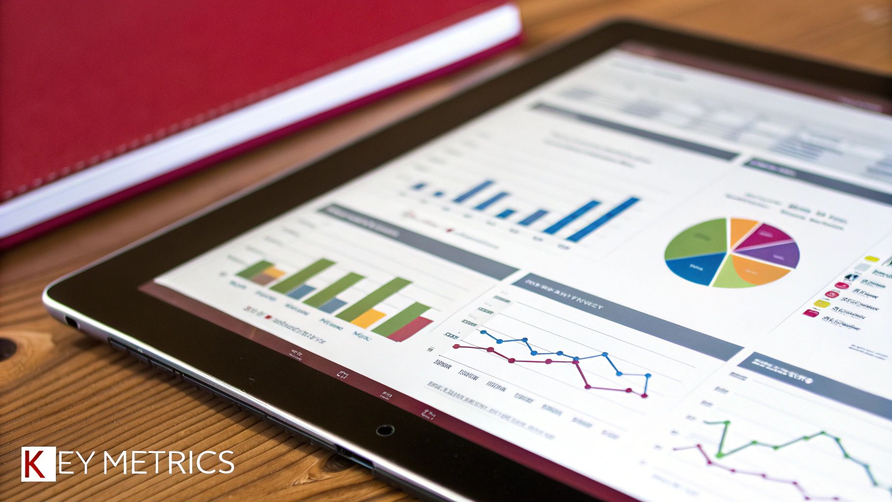 A person pointing to a graph on a screen, analyzing digital shelf analytics data.
