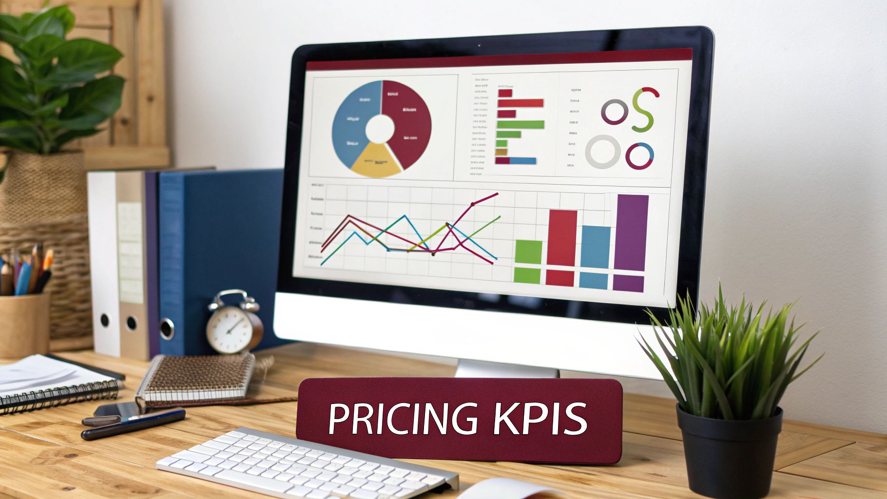 A dashboard showing various retail pricing metrics and KPIs.