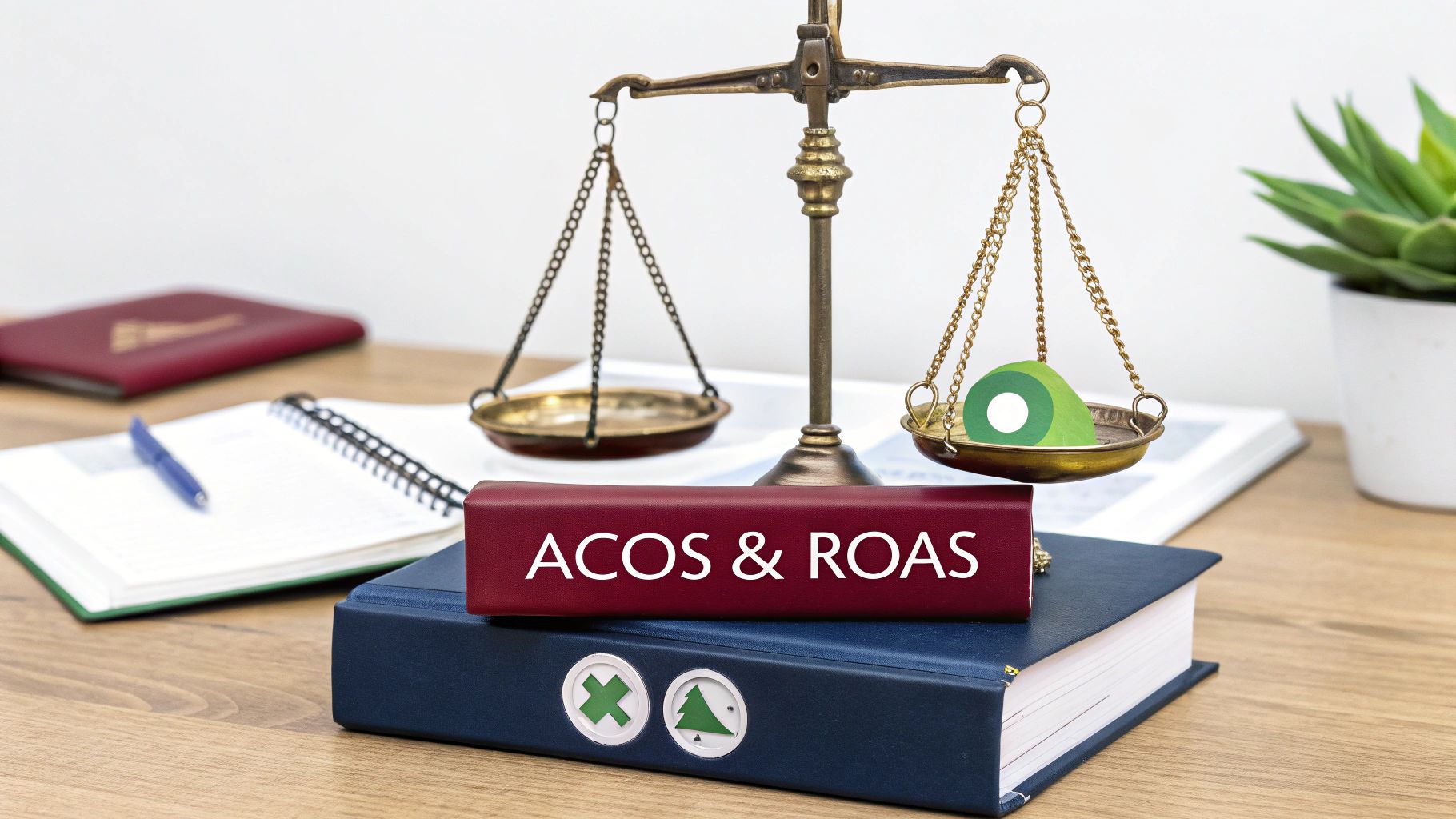 A graph showing the balance between ACoS and ROAS for profitability and growth