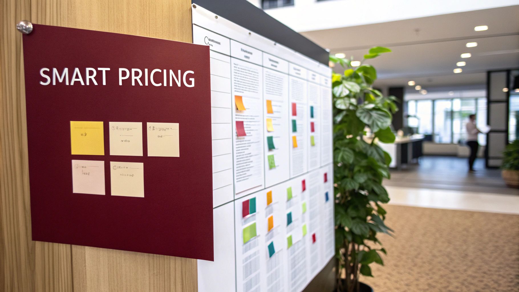 Several price tags with varying numbers, illustrating different pricing options.