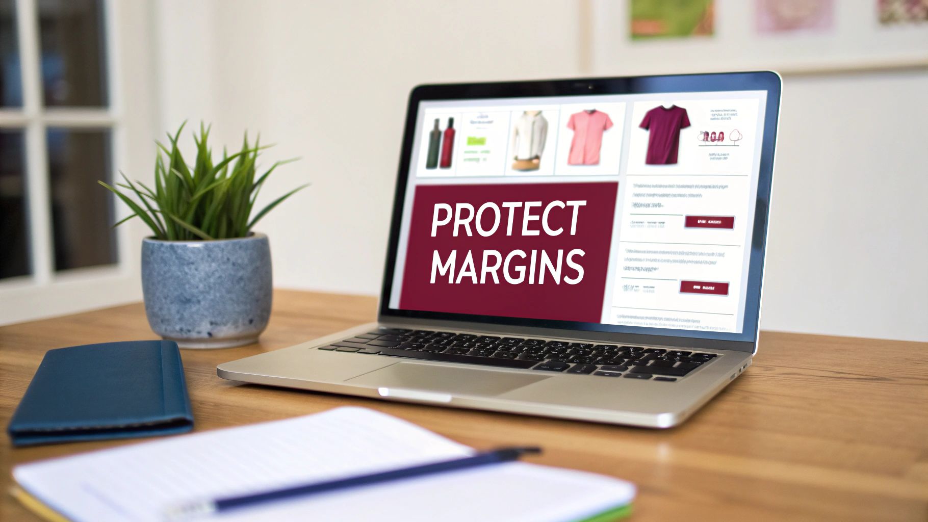 A person managing product prices on a digital dashboard.