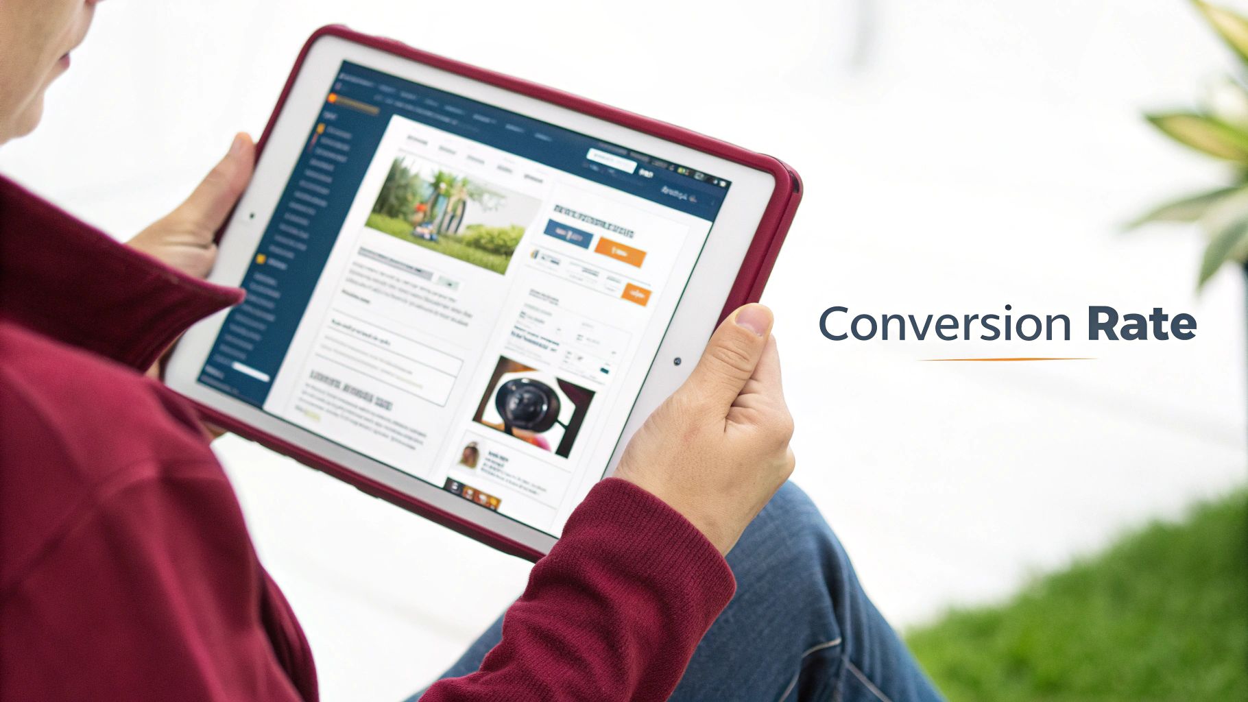 A person analyzing a chart on a computer screen, representing Amazon seller metrics