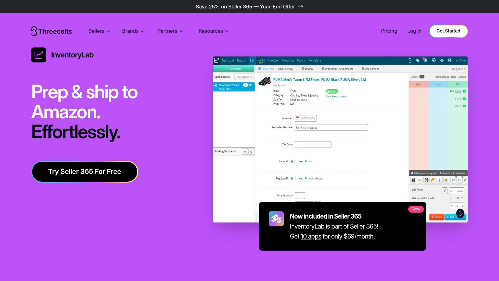 InventoryLab (now included in Threecolts “Seller 365”)