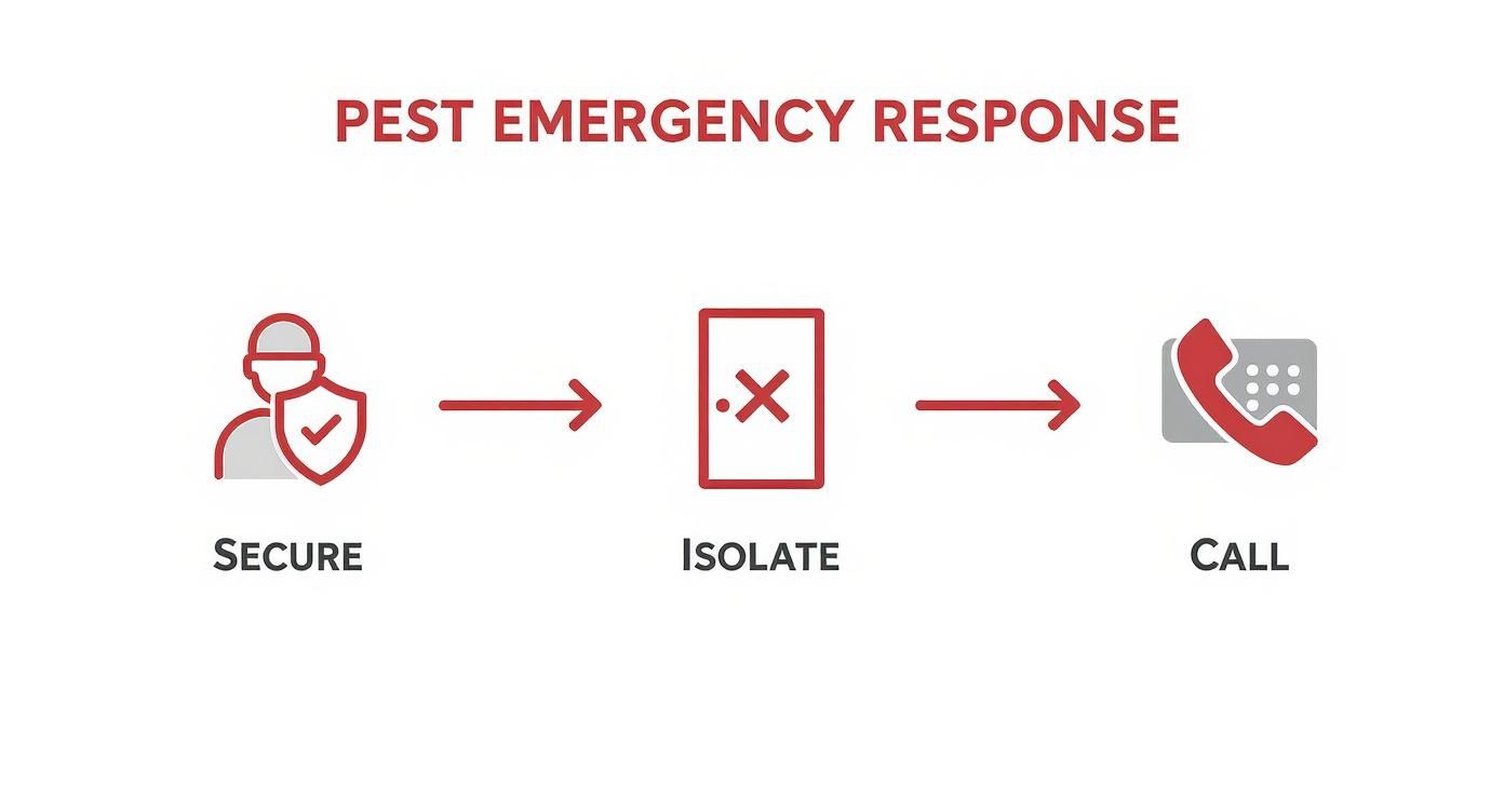 Infographic about emergency pest control