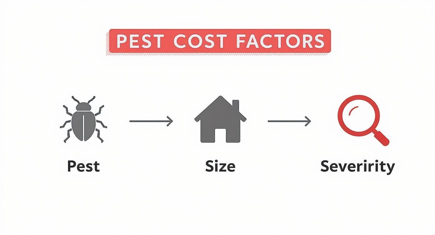 Infographic about cost for pest control