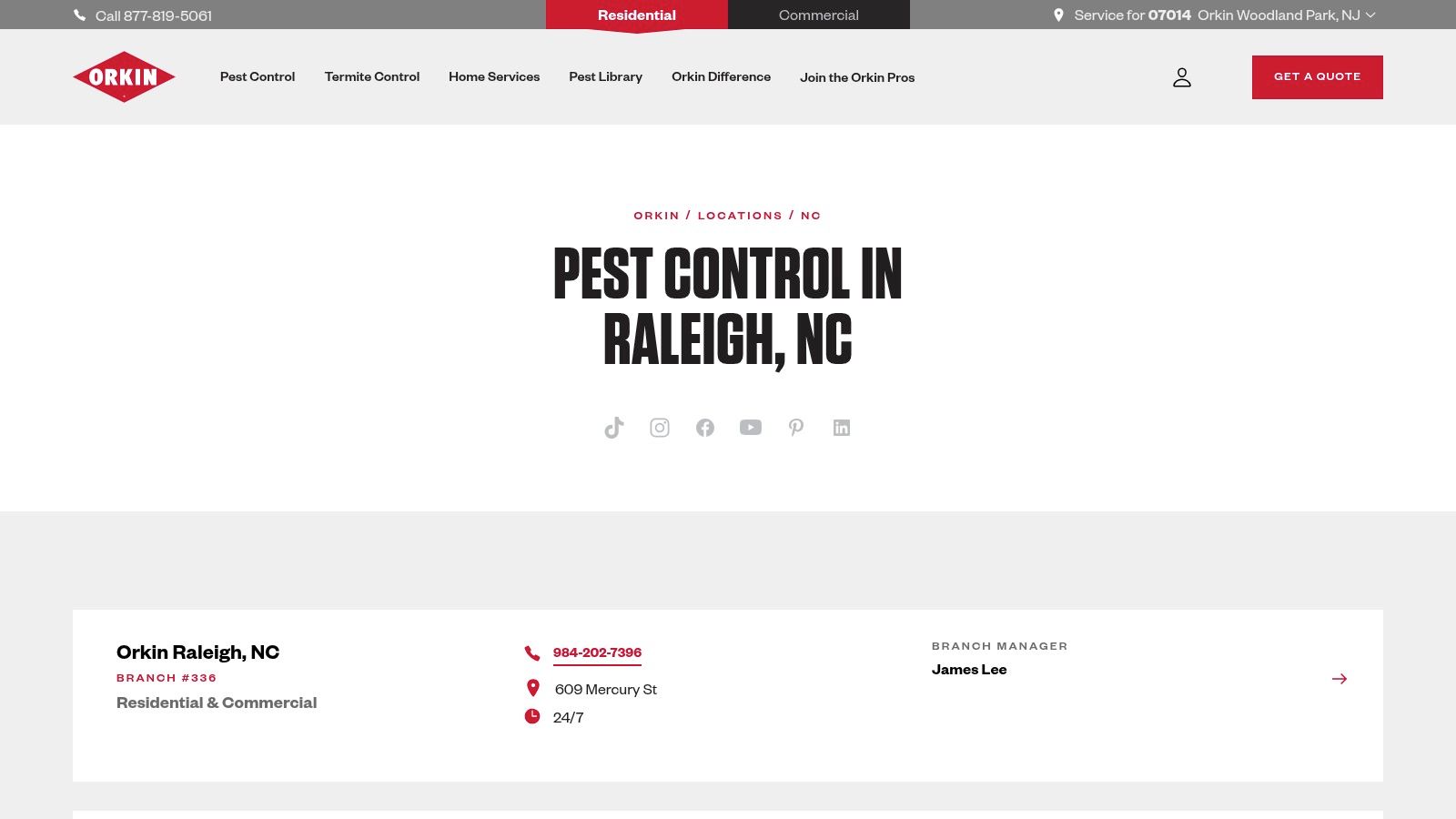 Orkin – Raleigh, NC