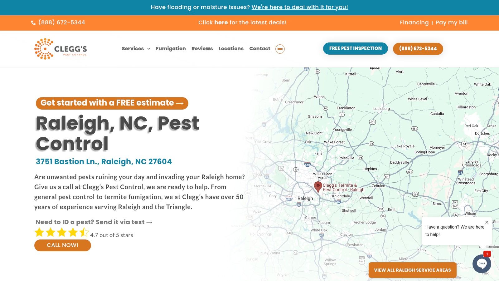 Clegg’s Pest Control (Raleigh branch)
