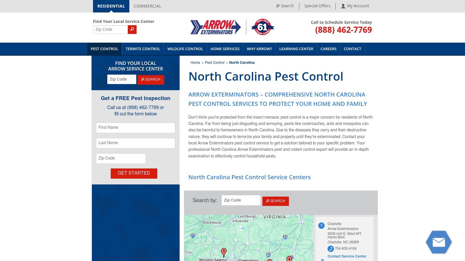 Arrow Exterminators (Raleigh Service Center)