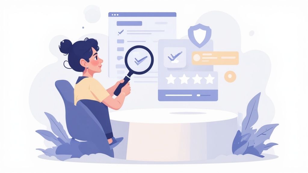 Diagram showing key criteria for choosing a staking platform